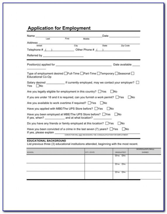 Truck driver job application template