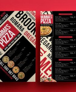 Pizza Menu Design Template Doc Example