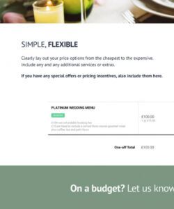 Printable Catering Menu Proposal Template  Example