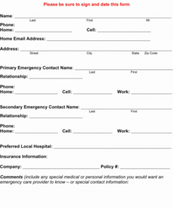 Printable Employee Address Change Form Template Excel Example