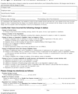 Printable Employee Address Change Form Template Pdf Example