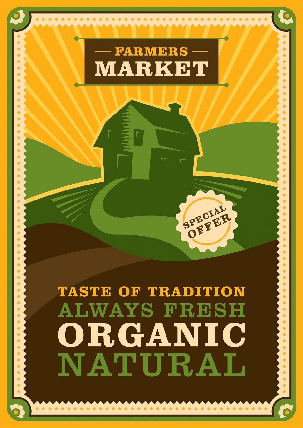 Printable Farmers Market Poster Template Word Sample