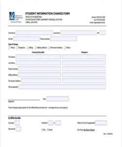 Professional Employee Address Change Form Template Pdf Example