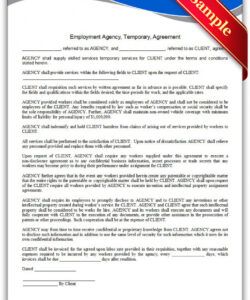 Professional Employment Agency Application Form Template