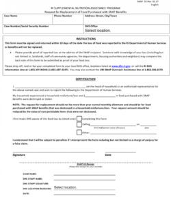 Professional Food Request Form Template Excel Sample