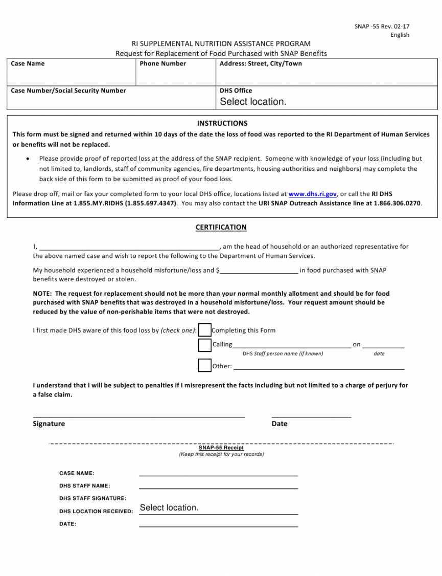Professional Food Request Form Template Excel Sample