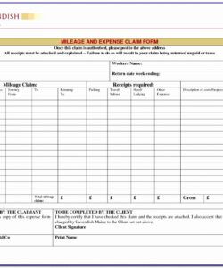 Professional Mileage Claim Form Template Pdf Sample