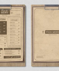 Vintage Menu Template Doc Example