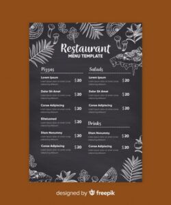 Best Chalkboard Restaurant Menu Template Doc