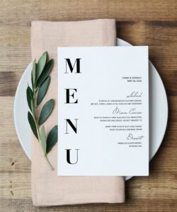 Best Facial Menu Template Excel Sample