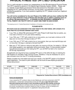 Best Fitness Assessment Form Template Excel Example