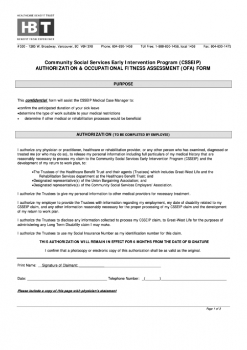 Best Fitness Assessment Form Template Word