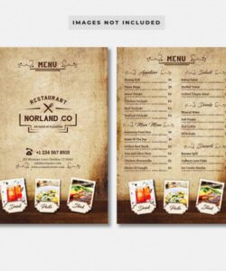 Best Steakhouse Menu Template Word