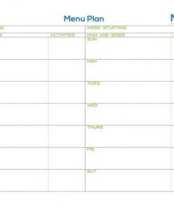 Best Weekly Lunch Menu Template Doc Example