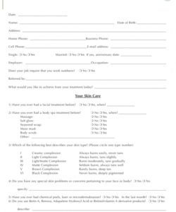 Costum Bridal Makeup Consultation Form Template Pdf Example