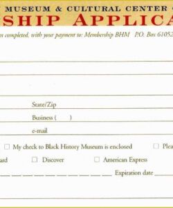 Costum Church Membership Form Template Excel
