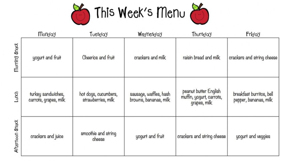 Editable Daycare Weekly Menu Editable Daycare Menu Fi vrogue co