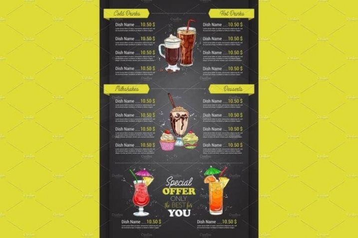 Editable Juice Bar Menu Template  Example