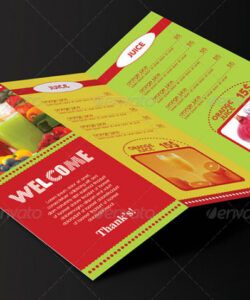 Editable Juice Bar Menu Template Pdf