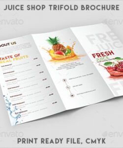 Editable Juice Bar Menu Template Word Sample