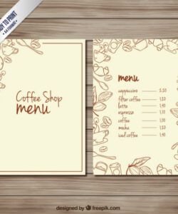 Free A La Carte Menu Template Pdf Sample