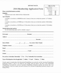 Free Church Membership Form Template Pdf