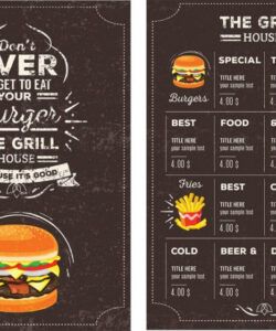 Steakhouse Menu Template