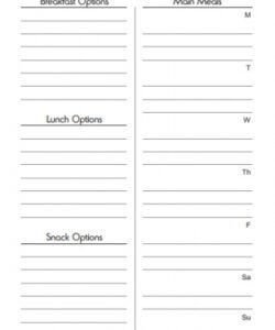 Half Page Menu Template