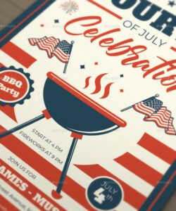 4Th Of July Menu Template  Example