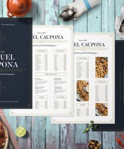 Best Appetizer Dessert Drink Menu Template Excel