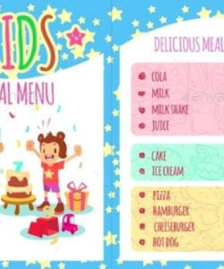 Best Kids Menu Design Template Excel Example