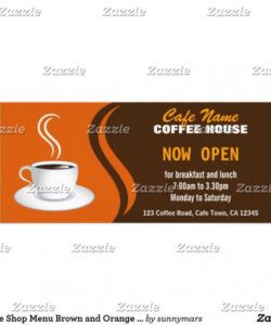 Costum Coffee House Menu Template Doc Sample