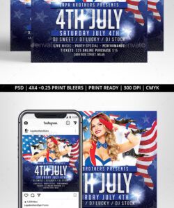 Editable 4Th Of July Menu Template Pdf