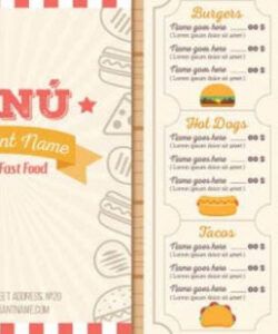 Editable Family Restaurant Menu Template Pdf Example