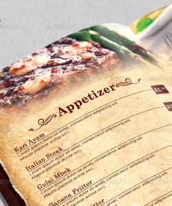 Editable Greek Menu Template Word Example