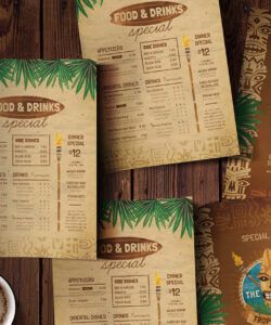 Editable Hawaiian Menu Template Pdf Example