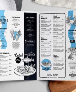 Editable Seafood Restaurant Menu Template Doc Sample