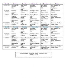 Free Care Home Menu Template Word Sample