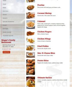 Free Family Restaurant Menu Template