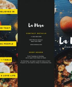 Printable Spanish Restaurant Menu Template Doc