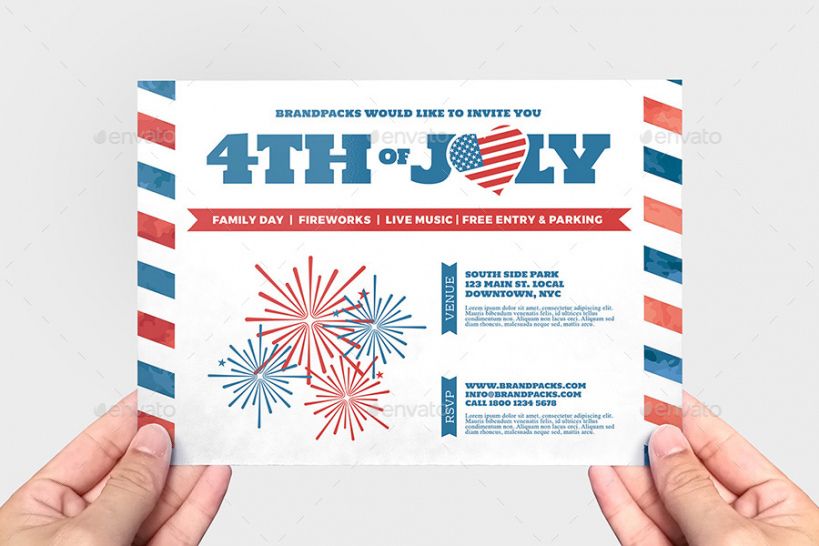 Professional 4Th Of July Menu Template Excel