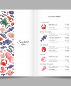 Professional Seafood Restaurant Menu Template Word