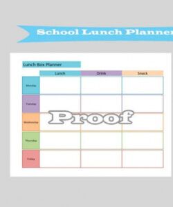 School Cafeteria Menu Template Pdf Sample