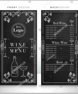 Wine Dinner Menu Template Doc Sample