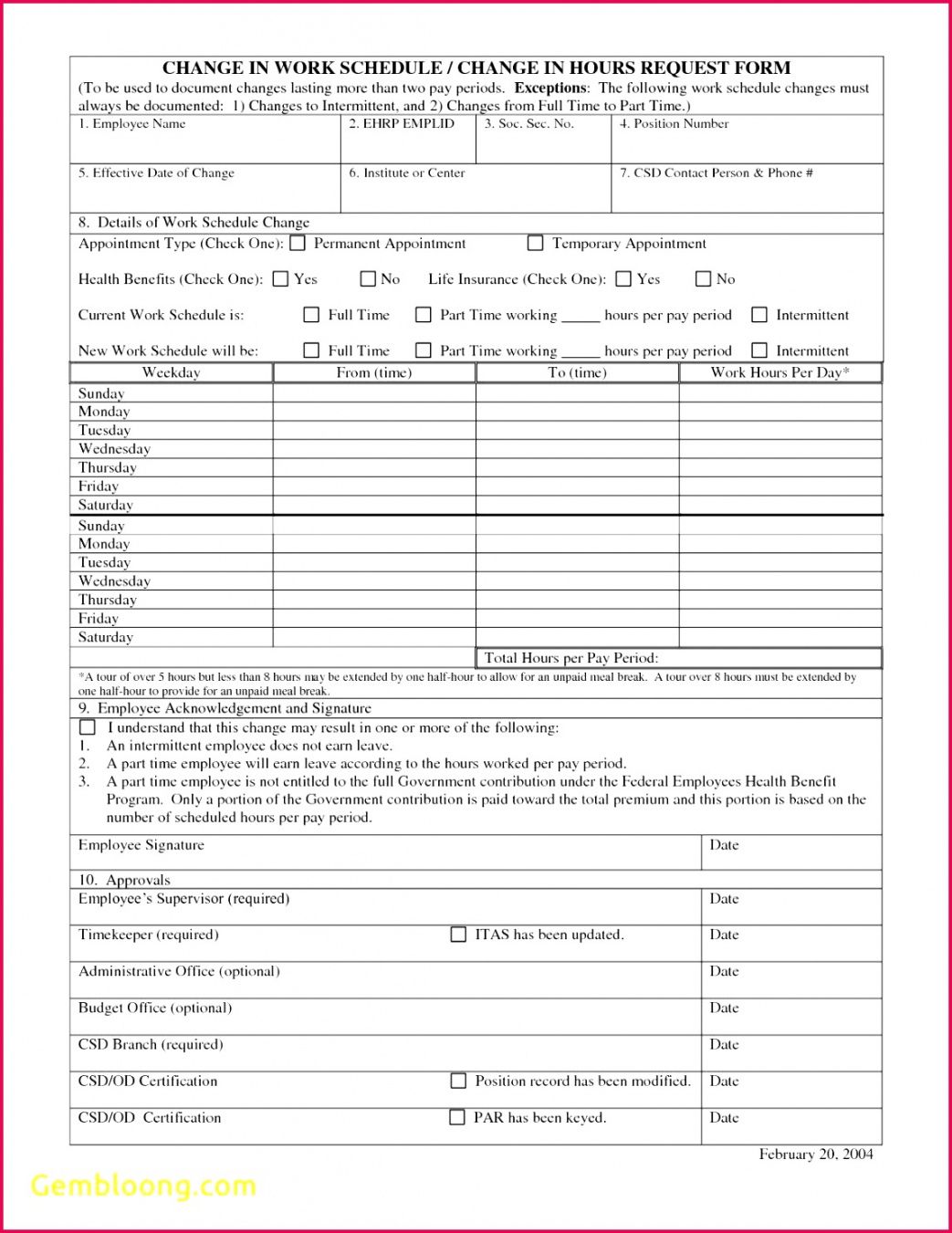 basic-payroll-change-form-template