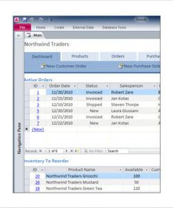 Best Access Form Template Pdf