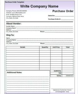 Costum Generic Order Form Template