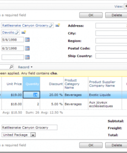 Costum Html Order Form Template Word Example