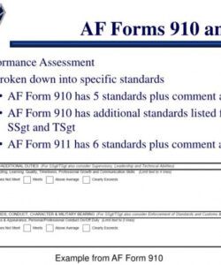 Editable Af Form 910 Template Word Sample