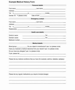 Editable Patient Update Form Template  Example